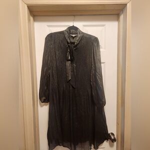 Black dress with sheer sleeves